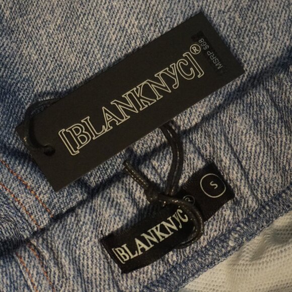 Blank NYC Sweat Shorts with Denim Shorts Print Women’s Small - Picture 3 of 3